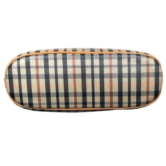 Authentic DAKS London Check Pattern Tan Tote Bag - Picture 10 of 14